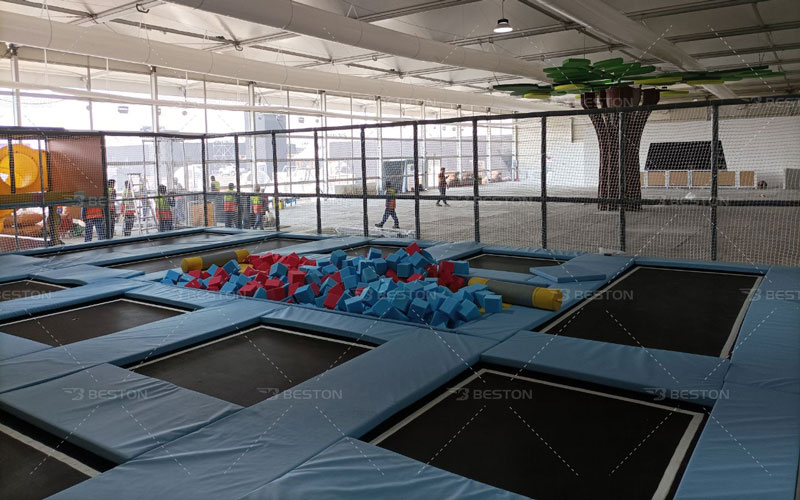Trampoline Area of Indoor Playground Equipment 