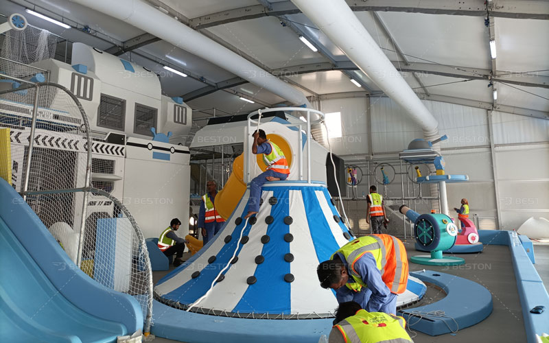 Installation of Beston Indoor Playground Equipment In Qatar