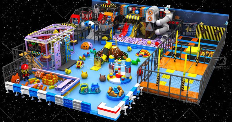 Space theme indoor soft playground manufacturer for Malaysia 