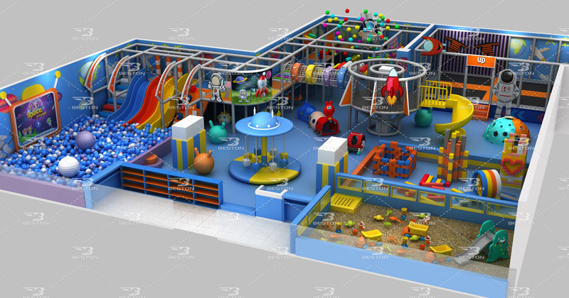 Space theme indoor soft playground manufacturer for Malaysia Customer