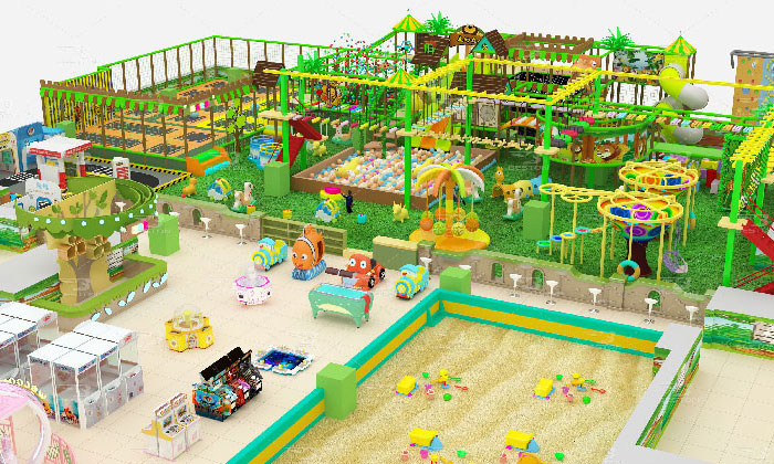 Jungle themed indoor play area equipment for Indonesia