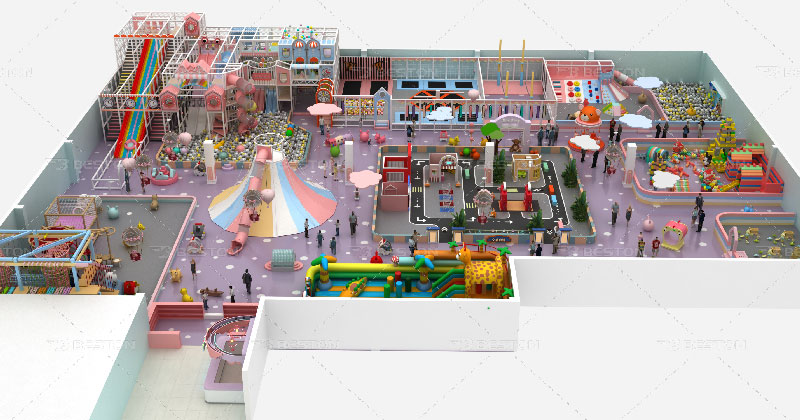 Commercial indoor soft play area equipment