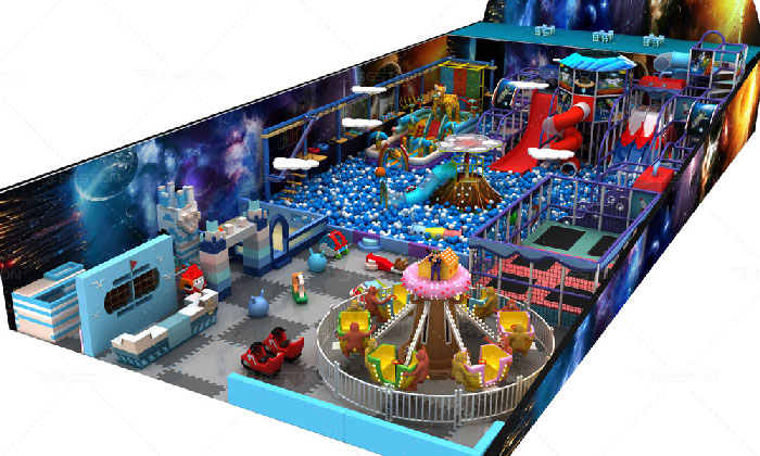 Space themed indoor playground equipment for Canada