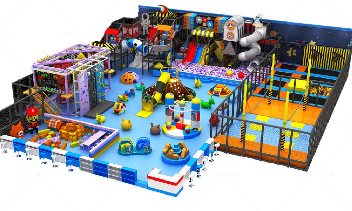 Space themes indoor playground equipment for Canada