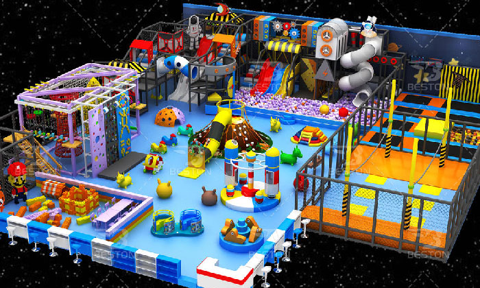 Space themed indoor play area in Egypt