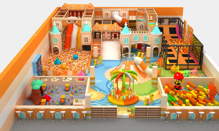 Castle themed indoor playground in Qatar