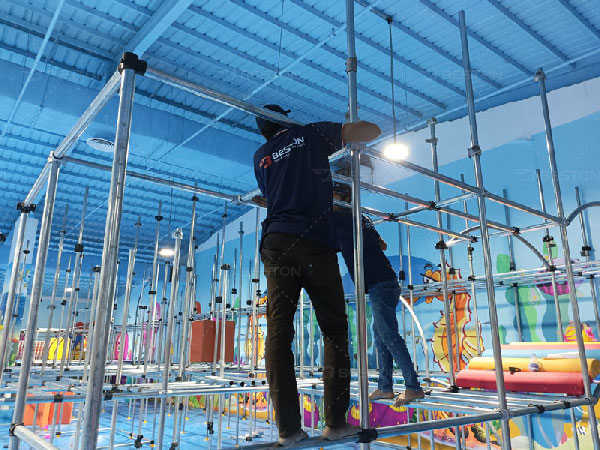 Installation details of Saudi Arabia indoor playground
